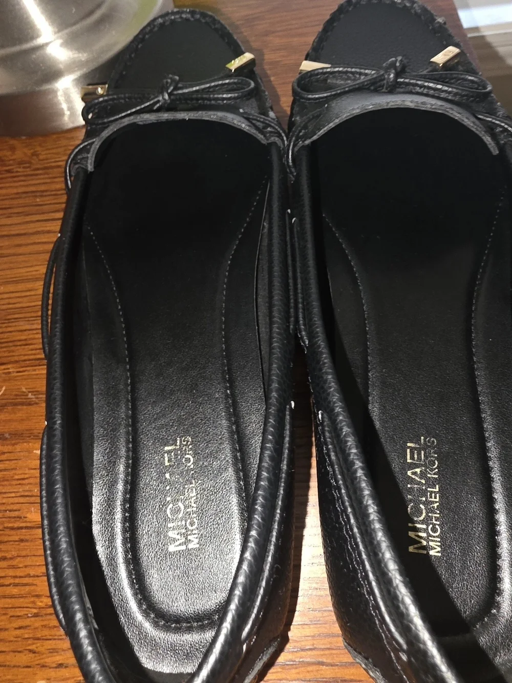 Women's MK Michael Kors Sz 9 Black Slip On Flats - Worn Once!